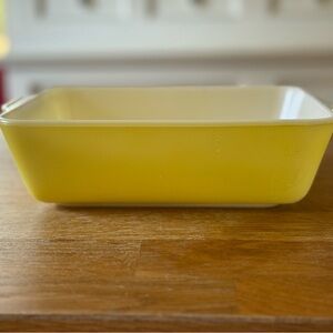 Vintage Pyrex 503 Yellow Primary Colors Refrigerator Dish - Mid Century Kitchen